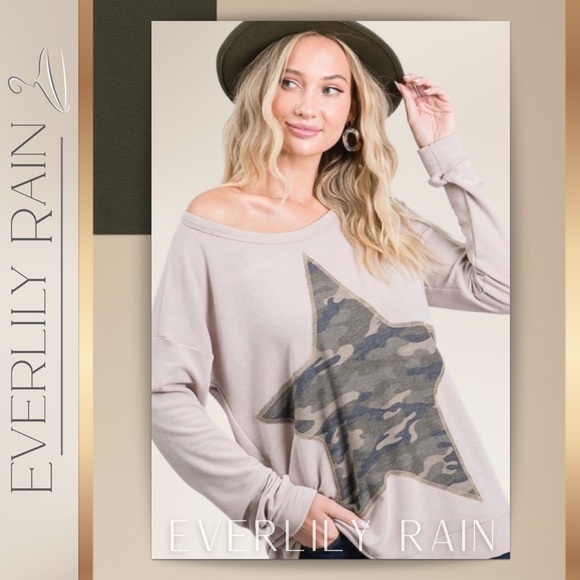 Soft Camo Star Patch Sweatshirt - Picture 5 of 14